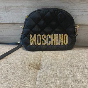 Small black and gold Moschino Crossybody handbag